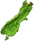 South Island map showing Nelson